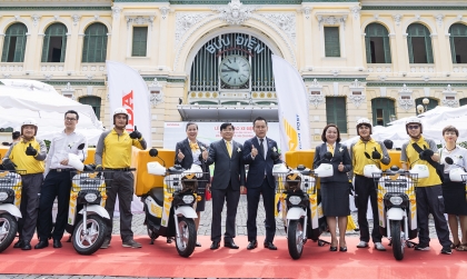 Honda Việt Nam tiếp tục thí điểm xe máy điện, mở rộng dự án cho thuê xe với Bưu điện Việt Nam tại Tp Hồ Chí Minh